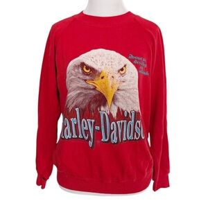 Vintage Harley Davidson 1990 Bald Eagle Sweatshirt Size S
